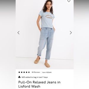 Madewell Pull-on Relaxed Jeans